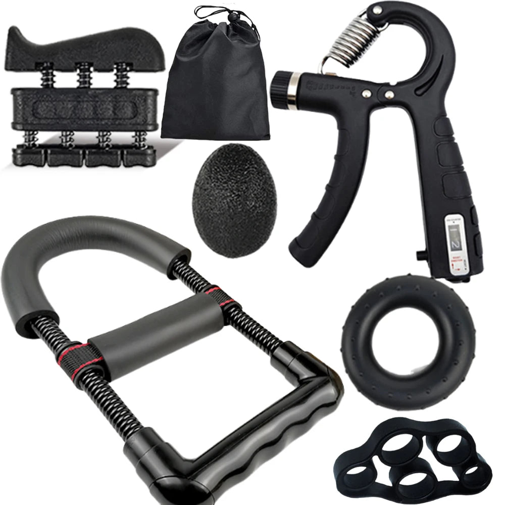 Entrenador de Fuerza de Agarre Ajustable para Muñeca y Dedos, Ejercitador de Mano, Fortalecedor de Agarre, Kit de Expansor para Construcción de Músculo y Recuperación de Lesiones