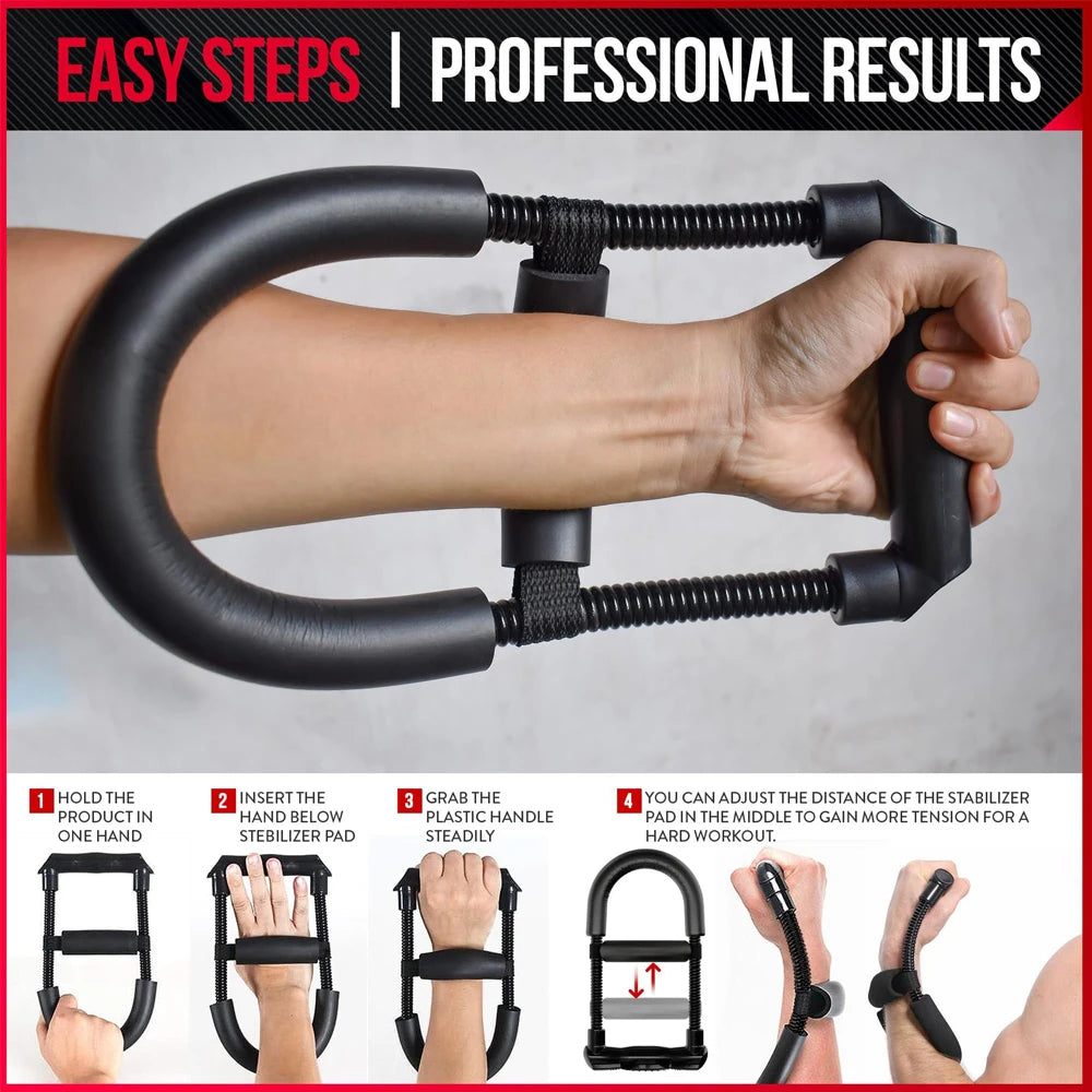 Entrenador de Fuerza de Agarre Ajustable para Muñeca y Dedos, Ejercitador de Mano, Fortalecedor de Agarre, Kit de Expansor para Construcción de Músculo y Recuperación de Lesiones