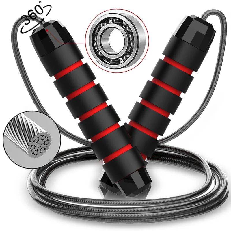 Cuerda para Saltar de Alambre de Acero, Ejercicio de Saltos, Ajustable, Entrenamiento de Fitness, Equipo Deportivo para Casa, Sin Enredos, Estudiantes