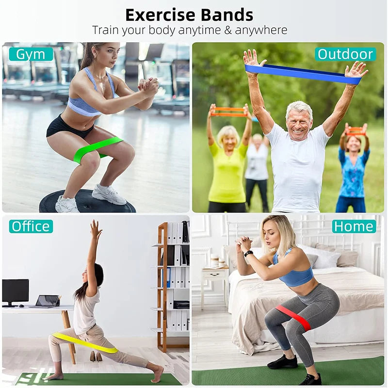Diferentes bandas de resistencia Banda de yoga Banda de ejercicio para fitness Banda de tensión para cadera Banda elástica para piernas sentadillas Baile Banda elástica de estiramiento