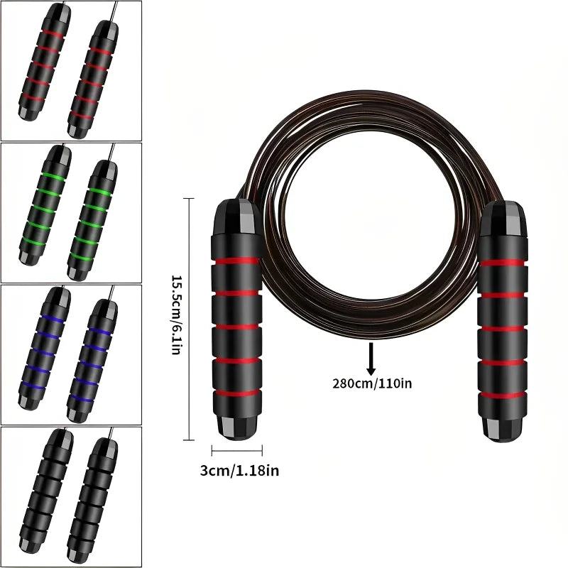 Cuerda para Saltar de Alambre de Acero, Ejercicio de Saltos, Ajustable, Entrenamiento de Fitness, Equipo Deportivo para Casa, Sin Enredos, Estudiantes